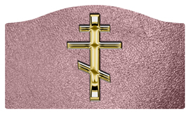 DASHELL-519-GD-SH-OR  Gold Orthodox Cross Shimmer Orchid Background